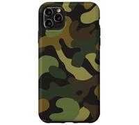 Custodia per iPhone 11 Pro Max Camo Pattern Camouflage Caccia Camp Verde Marrone Tan