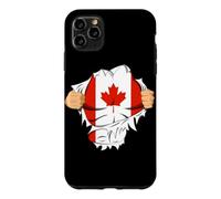 Custodia per iPhone 11 Pro Max Canadian Superhero Canada Flag Patriot Gift