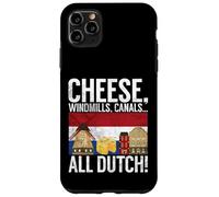 Custodia per iPhone 11 Pro Max Canali dei mulini a vento del formaggio tutti olandesi