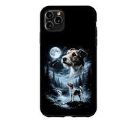 Custodia per iPhone 11 Pro Max Capelli di filo Fox Terrier Howling to the Moon Retro 90's Dog
