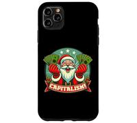 Custodia per iPhone 11 Pro Max CAPITALISMO! Funny Greedy Santa Claus Consumer Christmas Meme