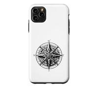 Custodia per iPhone 11 Pro Max Capitano della rosa dei venti sulla barca con volante