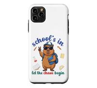 Custodia per iPhone 11 Pro Max Capybara Back To School Vibes Scuole In Let The Chaos Begin