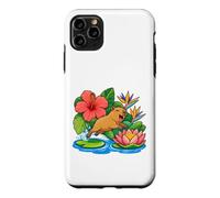 Custodia per iPhone 11 Pro Max Capybara salta da Lily Pad su Lotus Boat
