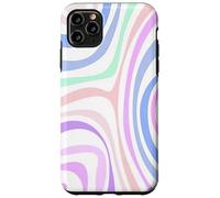 Custodia per iPhone 11 Pro Max Carino Boho Arte Astratta Turbinii Pastello Estetico Minimalista