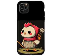 Custodia per iPhone 11 Pro Max Carino Cupido Pollo Cerca Animali e Amanti Dell'amore