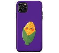 Custodia per iPhone 11 Pro Max Carino Mais Carattere Kawaii Vegetale Arte