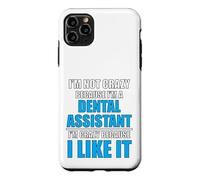 Custodia per iPhone 11 Pro Max Carriera dentale Ama il mio lavoro Pazzo assistente dentale