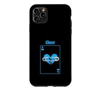 Custodia per iPhone 11 Pro Max Carta d'amore perso di colore blu Grafica blu