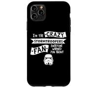 Custodia per iPhone 11 Pro Max Casco Stormtrooper Slogan I'm The Crazy Fan