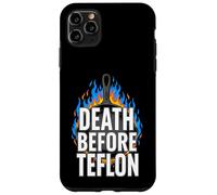 Custodia per iPhone 11 Pro Max Cast Iron Skillet Cooking Death Before Nonstick Pan