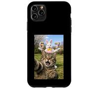 Custodia per iPhone 11 Pro Max Cat Selfie Six Seven Easter Day Bunny 67 Meme Rabbit Kids