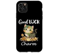 Custodia per iPhone 11 Pro Max Cat St Patricks Funny Irish Lucky Cat St Paddys Good Charm