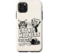 Custodia per iPhone 11 Pro Max Catnip Madness Cats | Poster retrò divertente B-Movie per proprietari di gatti