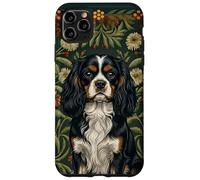 Custodia per iPhone 11 Pro Max Cavalier King Charles Spaniel in stile William Morris