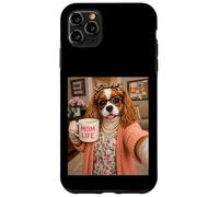 Custodia per iPhone 11 Pro Max Cavalier King Charles Spaniel Selfie Umorismo Mamma Mamma Amore
