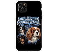 Custodia per iPhone 11 Pro Max Cavalier King Charles Spaniel Vintage anni '80 amante dei cani anni '90