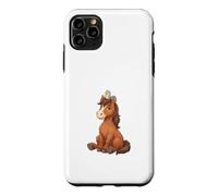 Custodia per iPhone 11 Pro Max Cavallo con uccellino blu