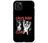Custodia per iPhone 11 Pro Max Cavs Dad Club King Charles Cavalier Dog Dad Men Festa del papà