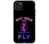 Custodia per iPhone 11 Pro Max Cerchio aereo, perché camminare quando si può volare, regali di yoga aereo