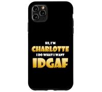 Custodia per iPhone 11 Pro Max Charlotte Costume IDGAF Meme Funny Char Costume Charlottes
