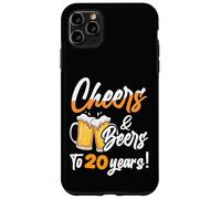 Custodia per iPhone 11 Pro Max Cheers & Beers To 20 Years 20 Compleanno Ragazzo 20 Anni