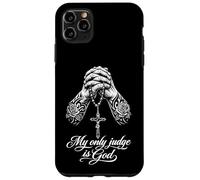 Custodia per iPhone 11 Pro Max Chicano tatuato Il mio unico giudice è Dio che prega le mani