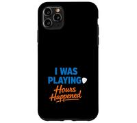 Custodia per iPhone 11 Pro Max Chitarra Tempo Perso Traccia del Tempo Chitarrista Umorismo Flusso Musica