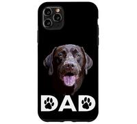 Custodia per iPhone 11 Pro Max Chocolate Lab Dad The Dog Father The Lab Padre Labrador Dad