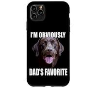 Custodia per iPhone 11 Pro Max Chocolate Lab Dad The Dog Father The Lab Padre Labrador Dad
