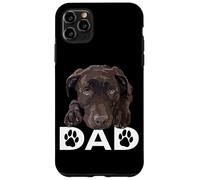 Custodia per iPhone 11 Pro Max Chocolate Lab Dad The Dog Father The Lab Padre Labrador Dad