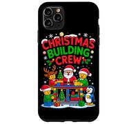 Custodia per iPhone 11 Pro Max Christmas Building Crew Costume Master Builder Block Xmas