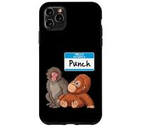 Custodia per iPhone 11 Pro Max Ciao Punch il Giappone Scimmia Con Peluche Amico Animale