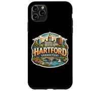 Custodia per iPhone 11 Pro Max Cimeli di stato per i visitatori della città souvenir di Hartford Connecticut
