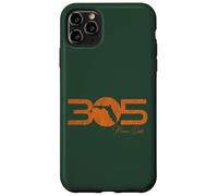 Custodia per iPhone 11 Pro Max Codice Area 305 Miami Dade Florida Distressed Retro State Gear