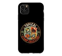 Custodia per iPhone 11 Pro Max Collezione di francobolli topici vintage filatelia