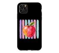 Custodia per iPhone 11 Pro Max Colorful Apple Watercolor Art Teacher Appreciation Design