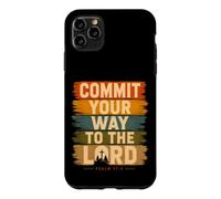Custodia per iPhone 11 Pro Max Commit Your Way To The Lord Salmo 37:5 Versetto della Bibbia