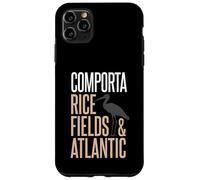 Custodia per iPhone 11 Pro Max Comporta Portogallo campi di riso e silhouette di cicogna atlantica