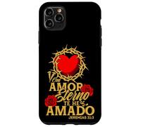Custodia per iPhone 11 Pro Max Con amor eterno te he amado, versículo Jeremías 31:3