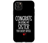 Custodia per iPhone 11 Pro Max Congrats on Being My Sister You Lucky Big Sister Little Sis