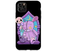 Custodia per iPhone 11 Pro Max Coniglietto Voodoo Gotico Peluche Coniglio Celeste Magia Grafica
