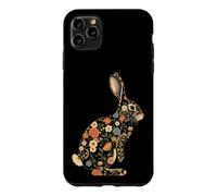 Custodia per iPhone 11 Pro Max Coniglio Floreale Botanico Bunny Amante Animali
