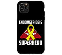 Custodia per iPhone 11 Pro Max Consapevolezza del combattente guerriero sopravvissuto del supereroe dell'endometriosi