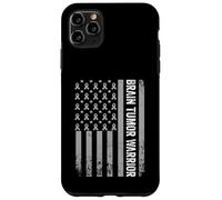 Custodia per iPhone 11 Pro Max Consapevolezza della bandiera del nastro grigio del guerriero del tumore del cervello