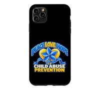 Custodia per iPhone 11 Pro Max Consapevolezza della prevenzione degli abusi sui minori Girandola Pace, Amore & Speranza