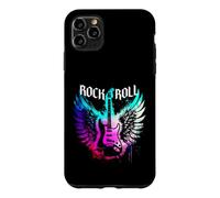 Custodia per iPhone 11 Pro Max Cool Rock'n Roll Guitar Wings Music, concerto di una rock band