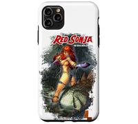 Custodia per iPhone 11 Pro Max Copertina a fumetti rossa di Sonja Marc Silvestri She-Devil Woman Warrior