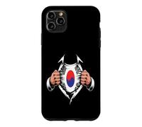 Custodia per iPhone 11 Pro Max Corea del Sud Bandiera Strappato Corea Sud Orgoglio Radici