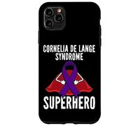 Custodia per iPhone 11 Pro Max Cornelia De Lange Syndrome Superhero Warrior Nastro Viola